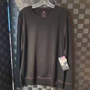 686 Black Performance-Dry Shirt And Bottoms with Purple Accents